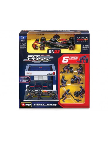 Bburago Oracle Red Bull Racing RB21 (2025) 1:43 1 Verstappen (Pit Pass Set)
