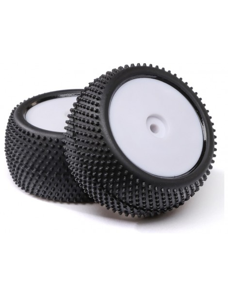 Losi Big Shot, Rear, Mounted Tires, White (2): Mini B
