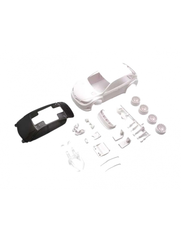Subaru Impreza WRC 2008 Mini-Z kėbulas su baltais 4WD ratlankiais – CyborgShop