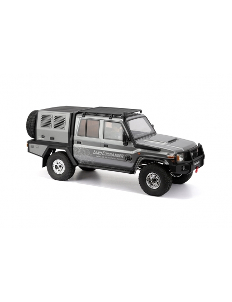 RGT EX86160 pilkas Land Commander 1:10 4WD RTR RC crawler modelis su gerve ir stogo bagažine - CyborgShop