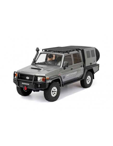 RGT EX86160 pilkas Land Commander 1:10 4WD RTR RC crawler modelis su gerve ir stogo bagažine - CyborgShop