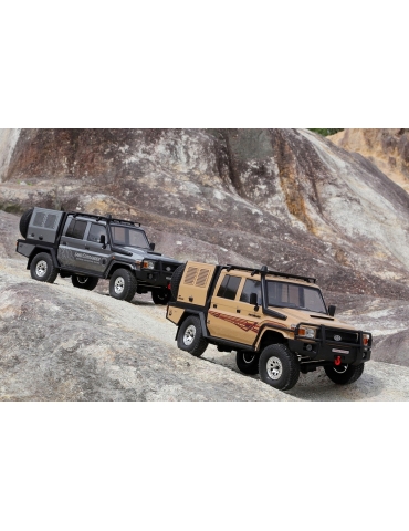 RGT EX86160 pilkas Land Commander 1:10 4WD RTR RC crawler modelis su gerve ir stogo bagažine - CyborgShop