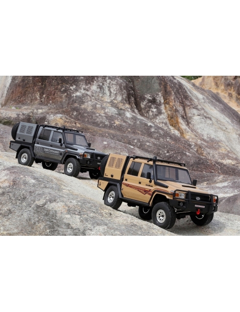 RGT EX86160 pilkas Land Commander 1:10 4WD RTR RC crawler modelis su gerve ir stogo bagažine - CyborgShop