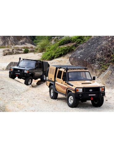 RGT EX86160 pilkas Land Commander 1:10 4WD RTR RC crawler modelis su gerve ir stogo bagažine - CyborgShop