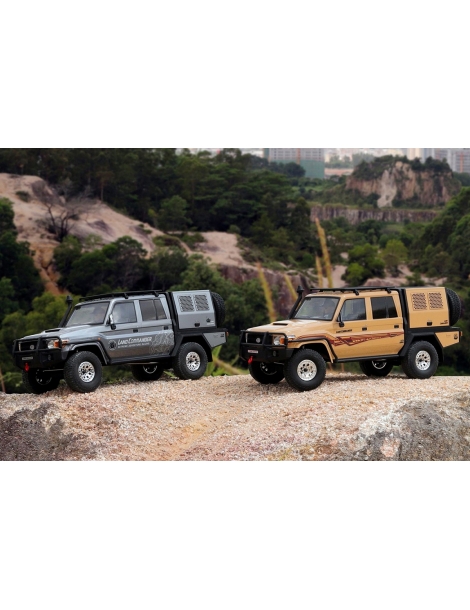 RGT EX86160 smėlio spalvos Land Commander 1:10 4WD RTR RC crawler modelis su gerve ir stogo bagažine - CyborgShop