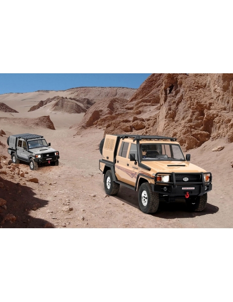 RGT EX86160 smėlio spalvos Land Commander 1:10 4WD RTR RC crawler modelis su gerve ir stogo bagažine - CyborgShop
