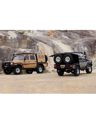 RGT EX86160 smėlio spalvos Land Commander 1:10 4WD RTR RC crawler modelis su gerve ir stogo bagažine - CyborgShop