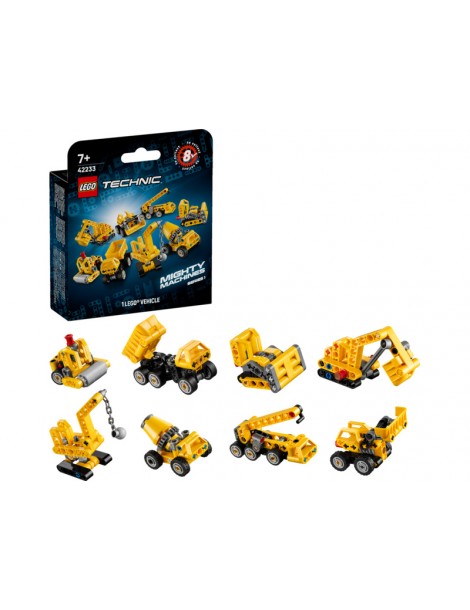 LEGO Technic 42233 Galingų mašinų paslaptinga dėžutė su kolekciniu statybinės technikos modeliu - CyborgShop