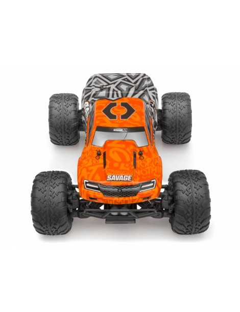 HPI Savage XS Flux GT2 1:14 4WD RC monster truck su dekoruotu kėbulu - CyborgShop