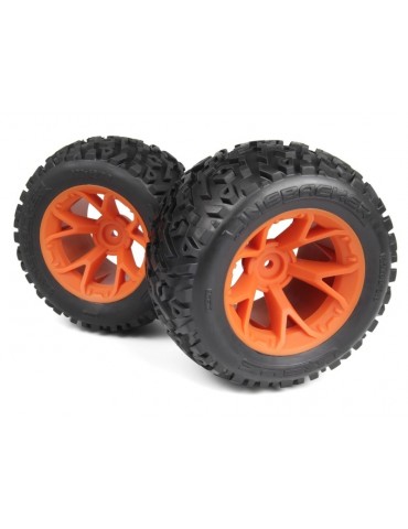 Maverick Tredz Linebacker bekelės padangos ant oranžinių MT ratlankių, 2 vnt. - CyborgShop