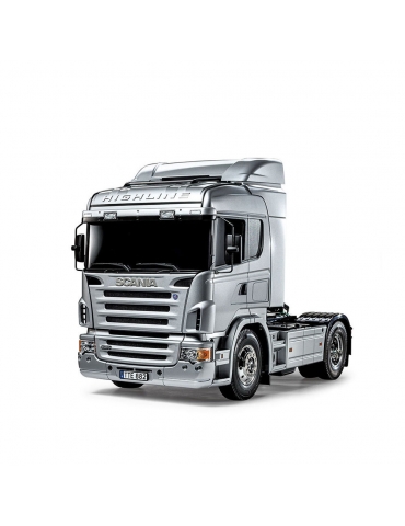 Tamiya 56364 Scania R470 Silber Edition 1:14 RC vilkikas su sidabrine gamykline kabinos apdaila - CyborgShop