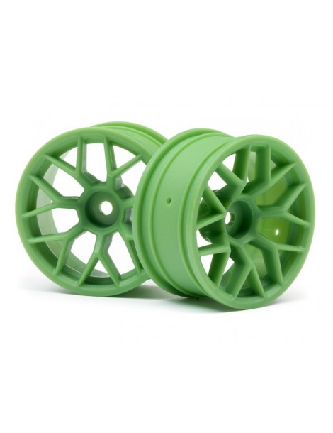 RTR WHEEL 26MM GREEN (6MM OFFSET/2PCS)