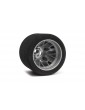 Hot Race 1/10 Rear Foam Tires Shore 30 (2pcs/silver rims)