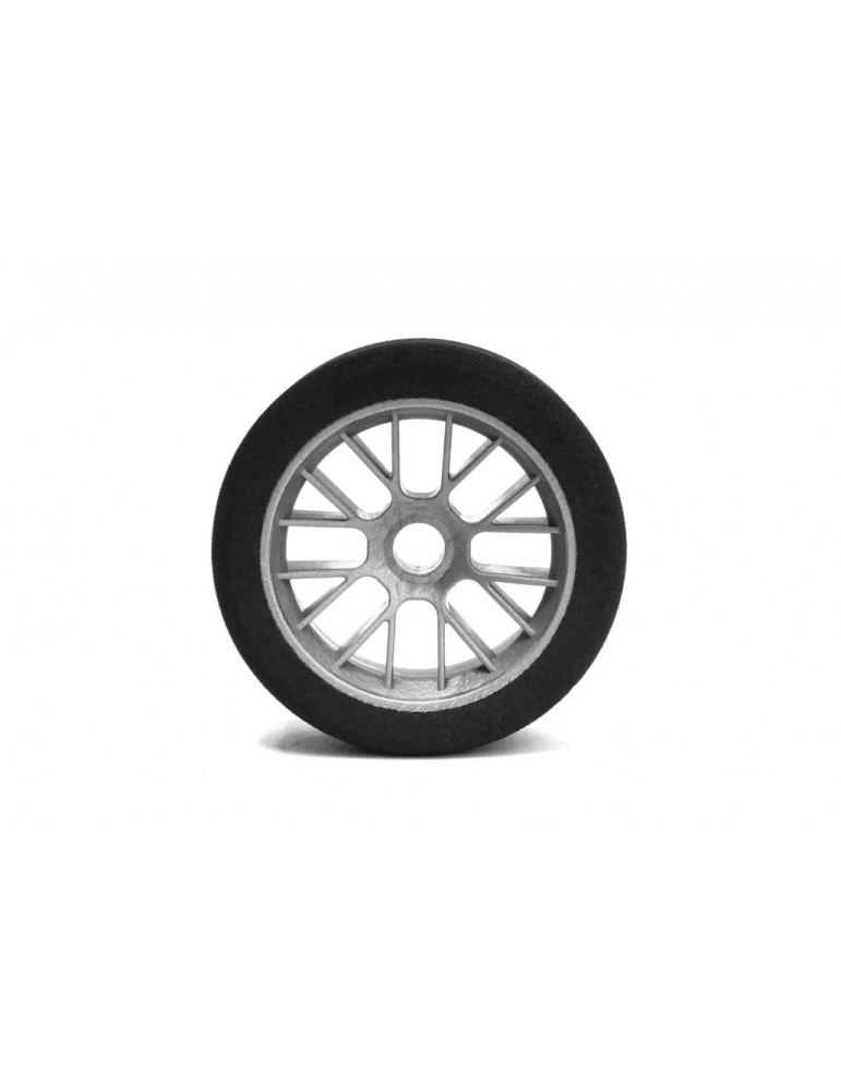 Hot Race 1/10 Front Foam Tires Shore 37(2pcs/silver rims)