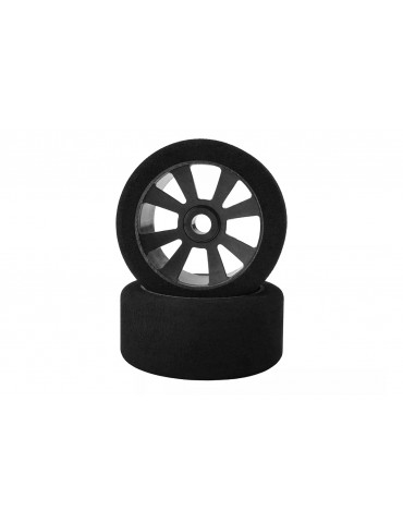 Hot Race 1/10 Front Foam Tires Shore 40 (2pcs/silver rims)
