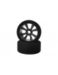 Hot Race 1/10 Front Foam Tires Shore 40 (2pcs/silver rims)