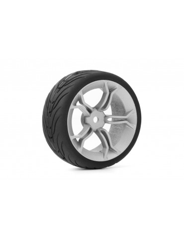 Spec T MS Wheel Offset 3 Silver w/Tire 4pcs For 1/10 Touring