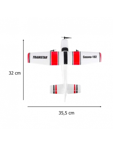 KX2923 baltas ir raudonas Cessna 182 RC lėktuvas su nuotolinio valdymo siųstuvu - CyborgShop