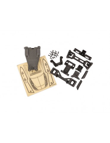 Traxxas Chassis & body conversion kit, Rustler (clipless)