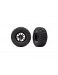 Traxxas Tire & wheel, SCT Split-Spoke black wheels, Kumho tires (2) (4WD f/r, 2WD r)