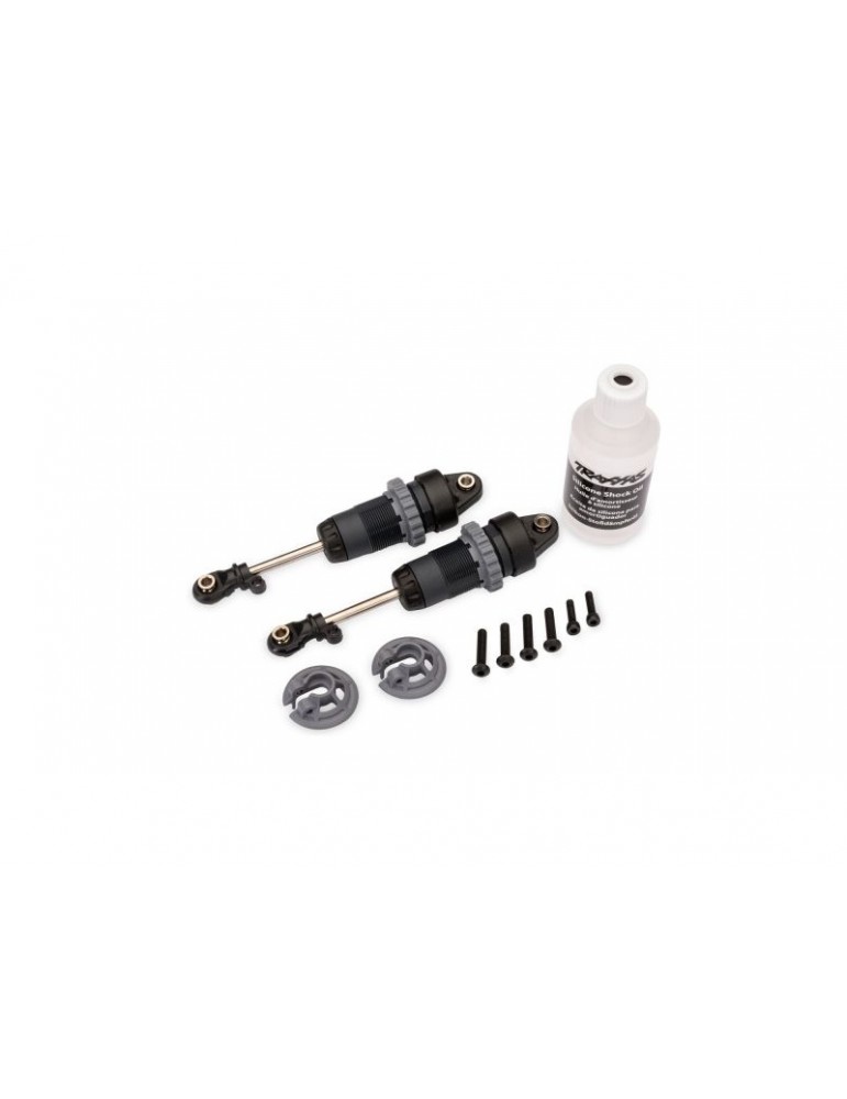 Traxxas Shocks, GTR long (steel gray) (assembled, without springs) (2)