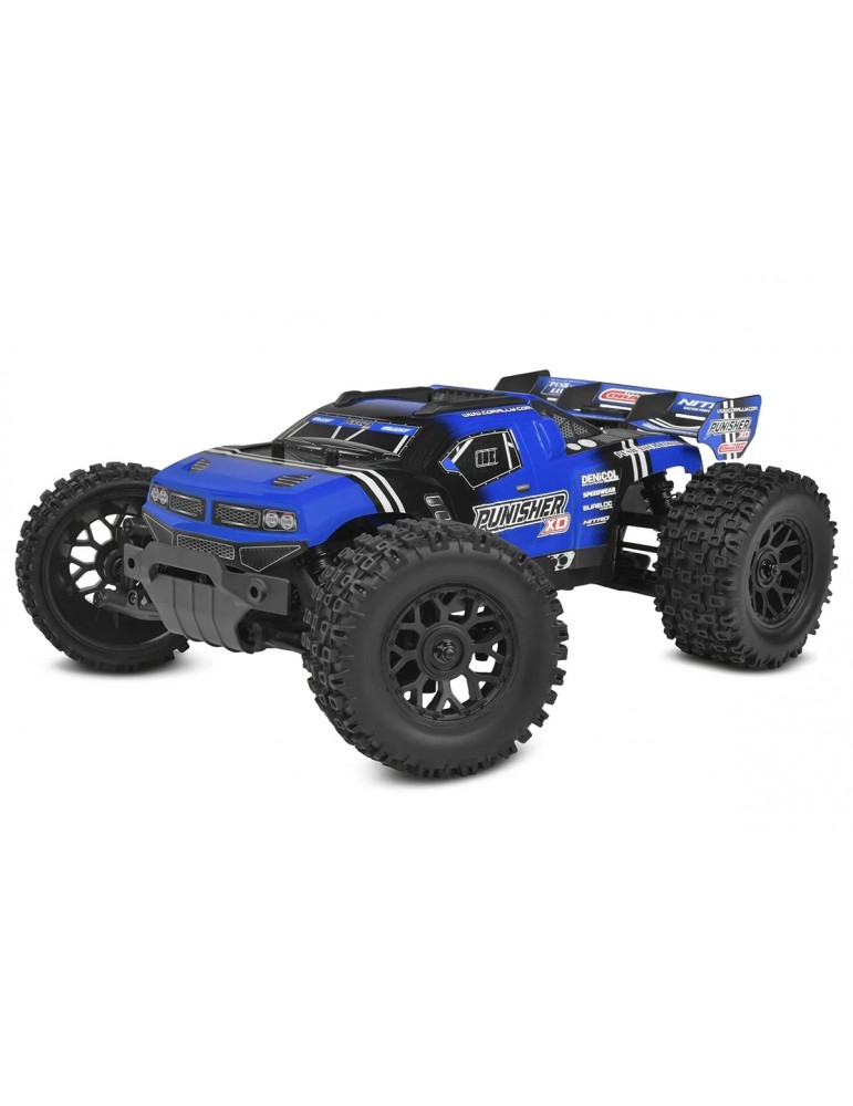 Team Corally Punisher XD mėlynas 1:12 mastelio RC monster truck - CyborgShop