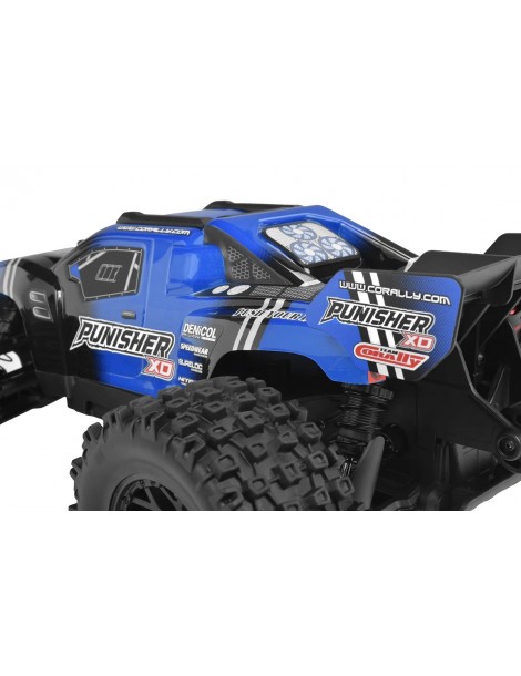 Team Corally Punisher XD mėlynas 1:12 mastelio RC monster truck - CyborgShop