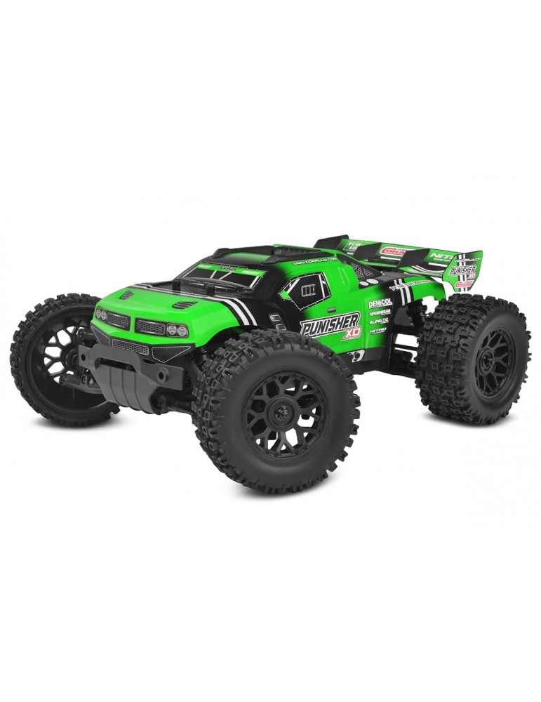 Team Corally Punisher XD žalias 1:12 mastelio RC monster truck - CyborgShop