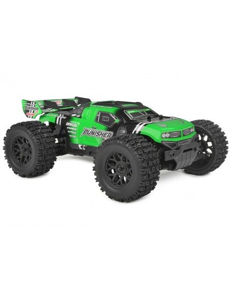 Team Corally Punisher XD žalias 1:12 mastelio RC monster truck - CyborgShop