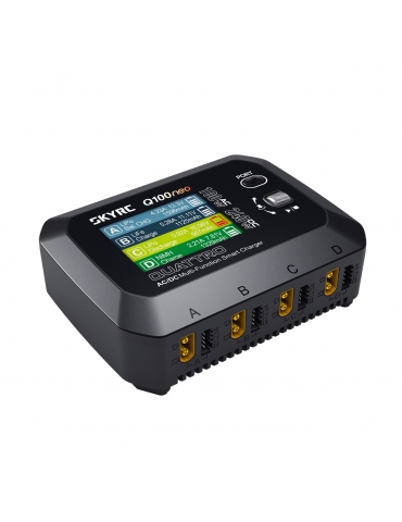 RC akumuliatorių įkroviklis Q100neo AC DC 4x60W SkyRC – CyborgShop