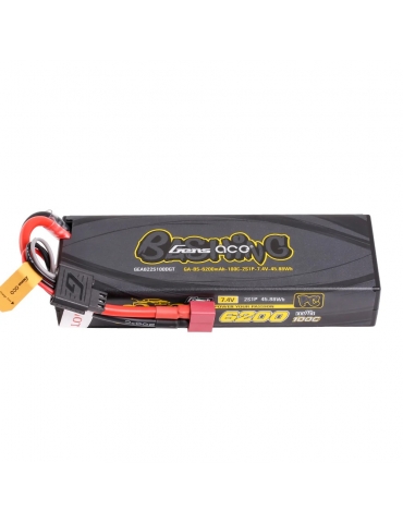 Gens Ace Bashing 2S 6200mAh 7.4V 100C Hardcase LiPo akumuliatorius su Deans jungtimi