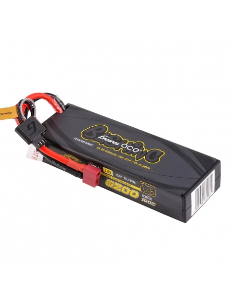 Gens Ace Bashing 2S 6200mAh 7.4V 100C Hardcase LiPo akumuliatorius su Deans jungtimi