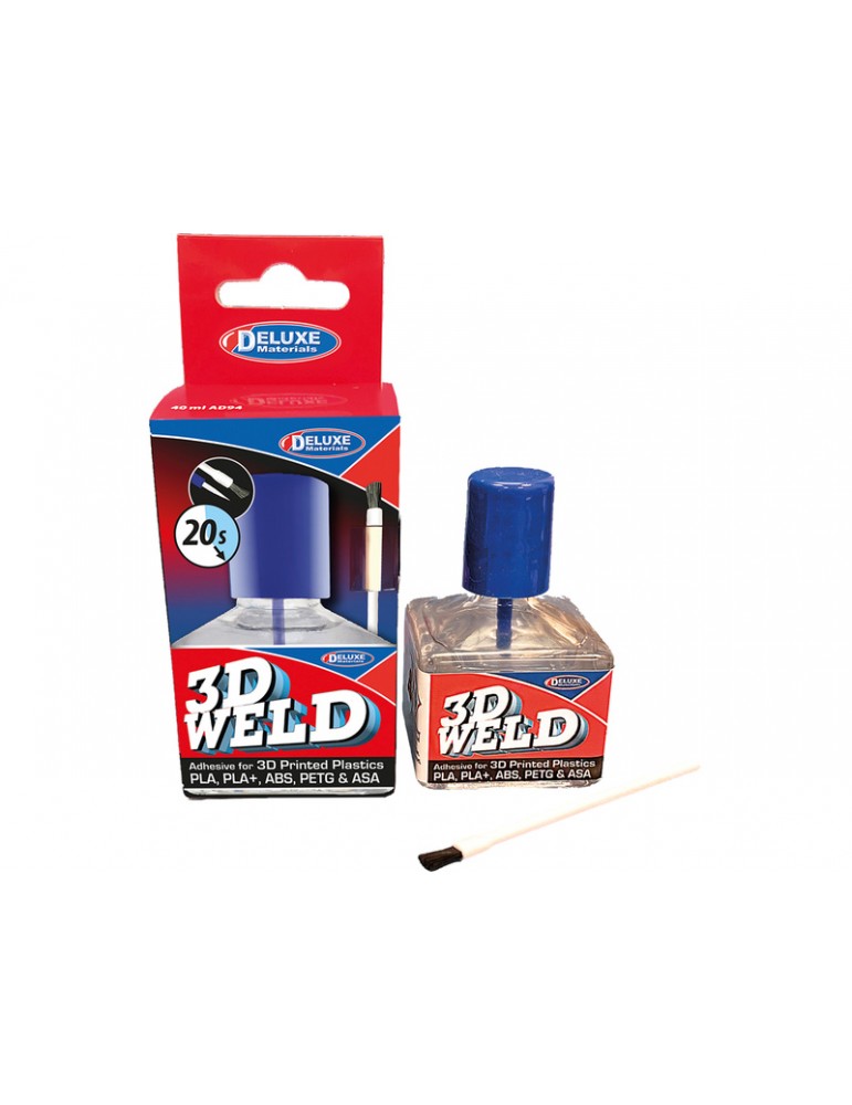 Deluxe Materials 3D Weld AD94 tirpikliniai klijai 40 ml pakuotėje - CyborgShop
