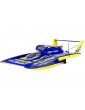 Pro Boat Miss Illinois U-34 mėlynas ir geltonas 34 colių Unlimited RC hidroplanas - CyborgShop