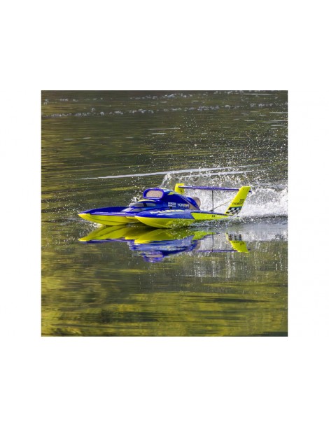 Pro Boat Miss Illinois U-34 mėlynas ir geltonas 34 colių Unlimited RC hidroplanas - CyborgShop
