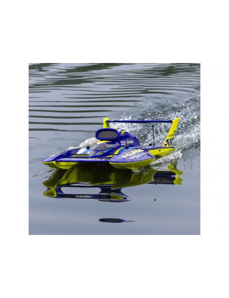 Pro Boat Miss Illinois U-34 mėlynas ir geltonas 34 colių Unlimited RC hidroplanas - CyborgShop