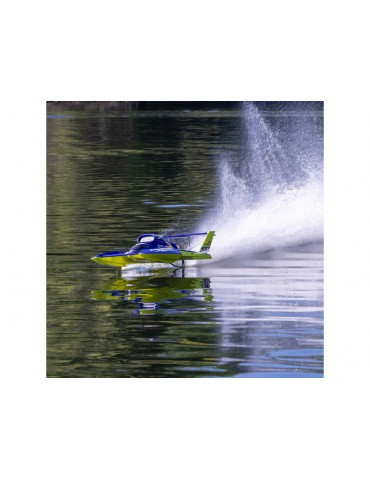 Pro Boat Miss Illinois U-34 mėlynas ir geltonas 34 colių Unlimited RC hidroplanas - CyborgShop