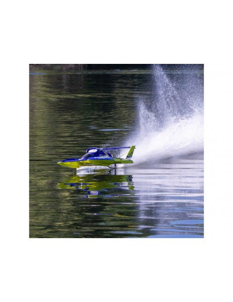 Pro Boat Miss Illinois U-34 mėlynas ir geltonas 34 colių Unlimited RC hidroplanas - CyborgShop