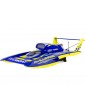 Pro Boat Miss Illinois U-34 mėlynas ir geltonas 34 colių Unlimited RC hidroplanas - CyborgShop