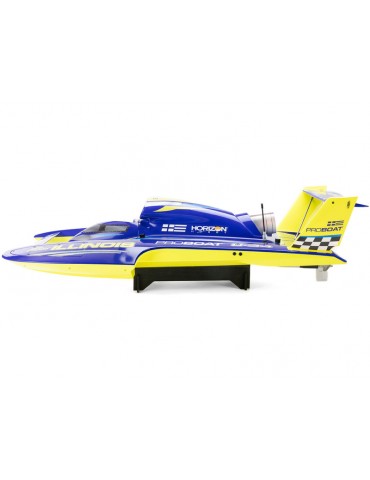 Pro Boat Miss Illinois U-34 mėlynas ir geltonas 34 colių Unlimited RC hidroplanas - CyborgShop