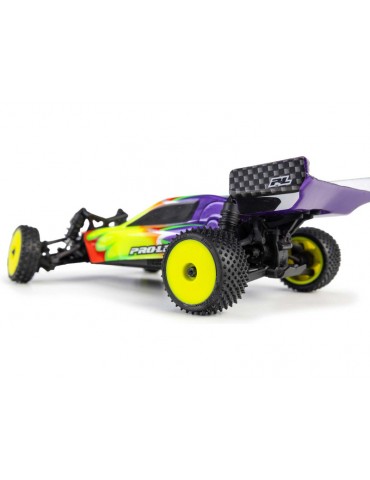 Pro-Line Wedge priekiniai ir Prism galiniai 1:24 ratai su geltonais 7 mm ratlankiais Losi Micro-B modeliui - CyborgShop