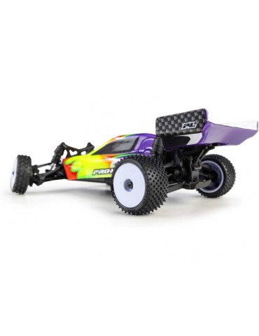 Pro-Line Wedge priekiniai ir Prism galiniai 1:24 ratai su baltais 7 mm ratlankiais Losi Micro-B modeliui - CyborgShop