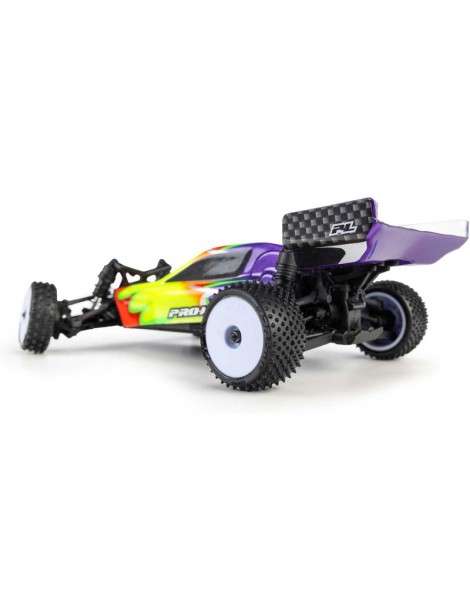 Pro-Line Wedge priekiniai ir Prism galiniai 1:24 ratai su baltais 7 mm ratlankiais Losi Micro-B modeliui - CyborgShop