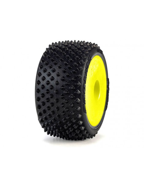 Pro-Line Prism 1:28 kiliminės trasos ratai su geltonais 7 mm ratlankiais Losi Micro-T modeliui - CyborgShop