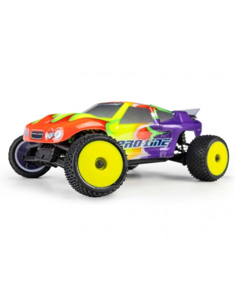 Pro-Line Prism 1:28 kiliminės trasos ratai su geltonais 7 mm ratlankiais Losi Micro-T modeliui - CyborgShop