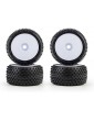 Pro-Line 1/28 Prism Front/Rear Carpet Tires Mounted 7mm, White (4): Losi Micro-T