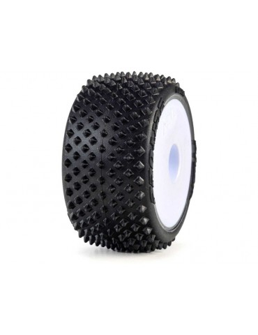 Pro-Line 1/28 Prism Front/Rear Carpet Tires Mounted 7mm, White (4): Losi Micro-T