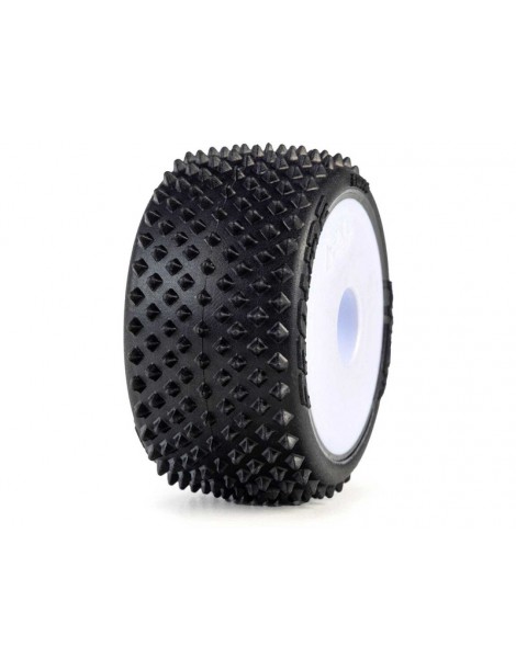 Pro-Line 1/28 Prism Front/Rear Carpet Tires Mounted 7mm, White (4): Losi Micro-T
