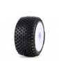 Pro-Line 1/28 Prism Front/Rear Carpet Tires Mounted 7mm, White (4): Losi Micro-T