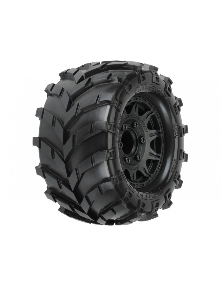 Pro-Line Wheels 2.8", Masher Tires, Raid Black Wheels (2)